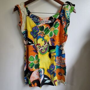 Jams World Bright Floral top size Small